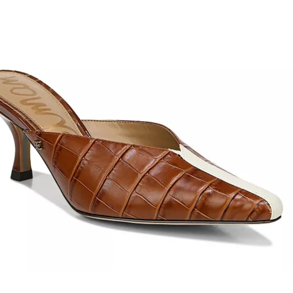 ✨ Sam Edelman “Tev” Pointed-Toe Leather Mule Pumps – Women’s 6 - Picture 2 of 5